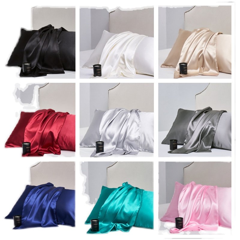 2 Pack Satin Silk Pillowcase / Pillow Cover