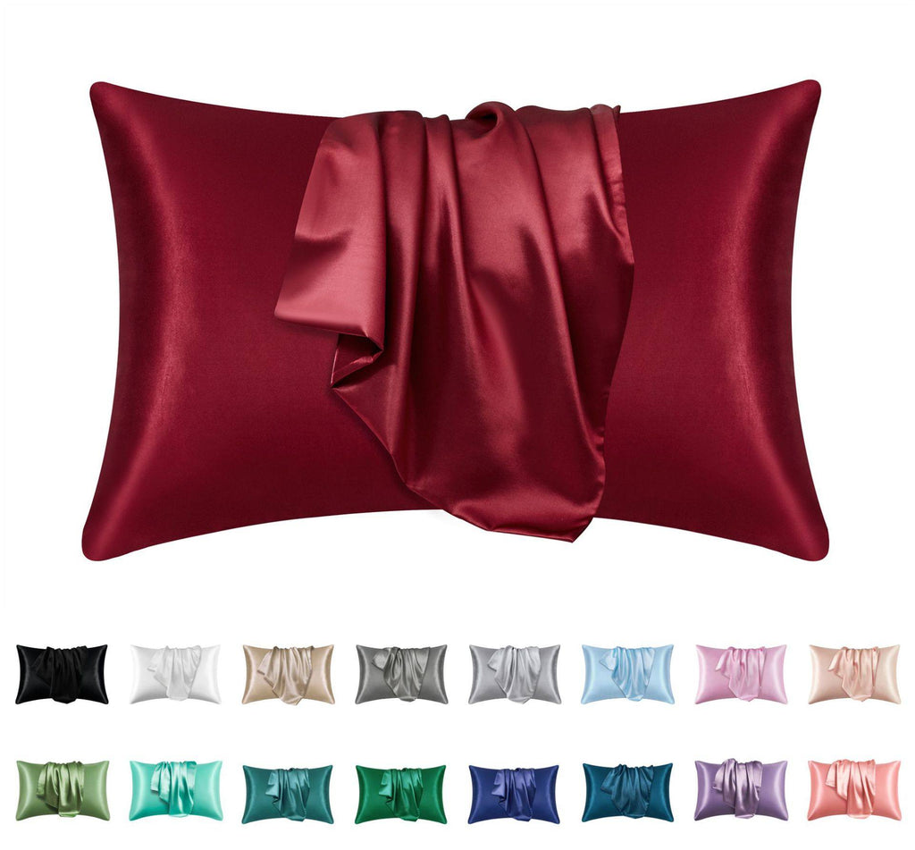 2 Pack Satin Silk Pillowcase / Pillow Cover