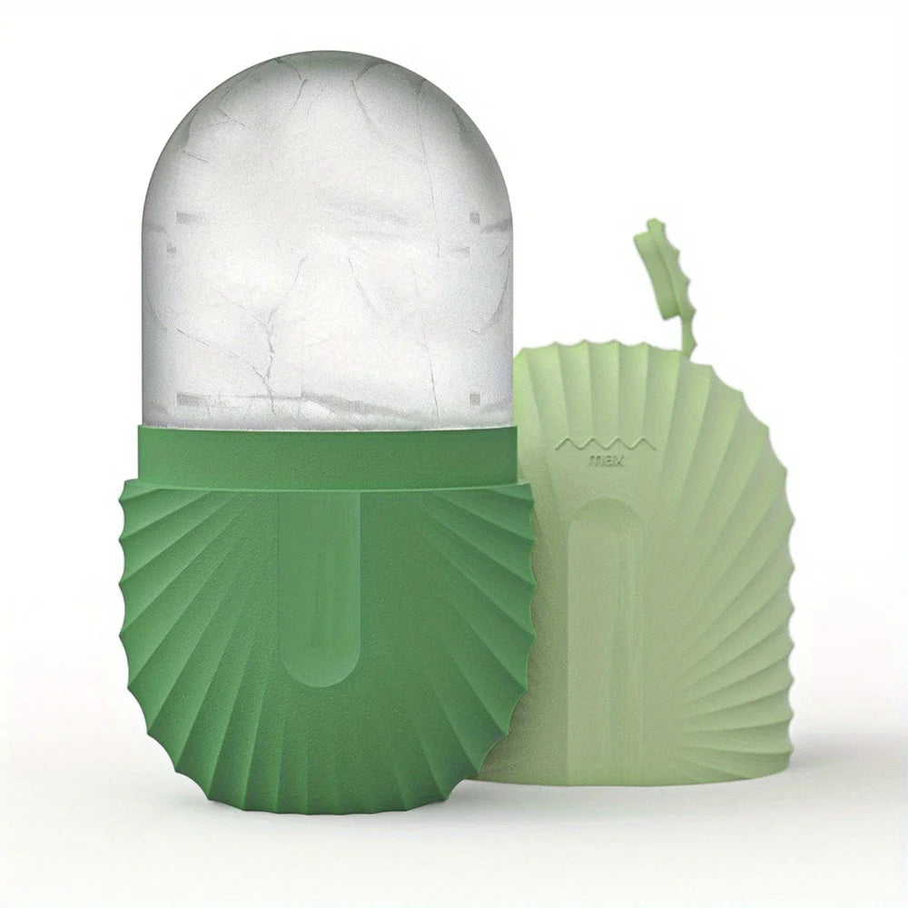 Ice Face Roller Facial Skincare Ice Roller Set, Stainless Steel Facial Roller Gua Sha Face Tool Face Massage Roller Mold Cube
